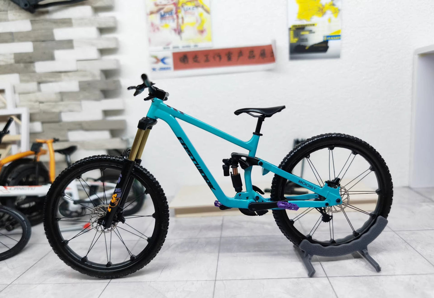 Himalo Fastwork Full Suspension MTB Scale Model | Miniature Bike Model