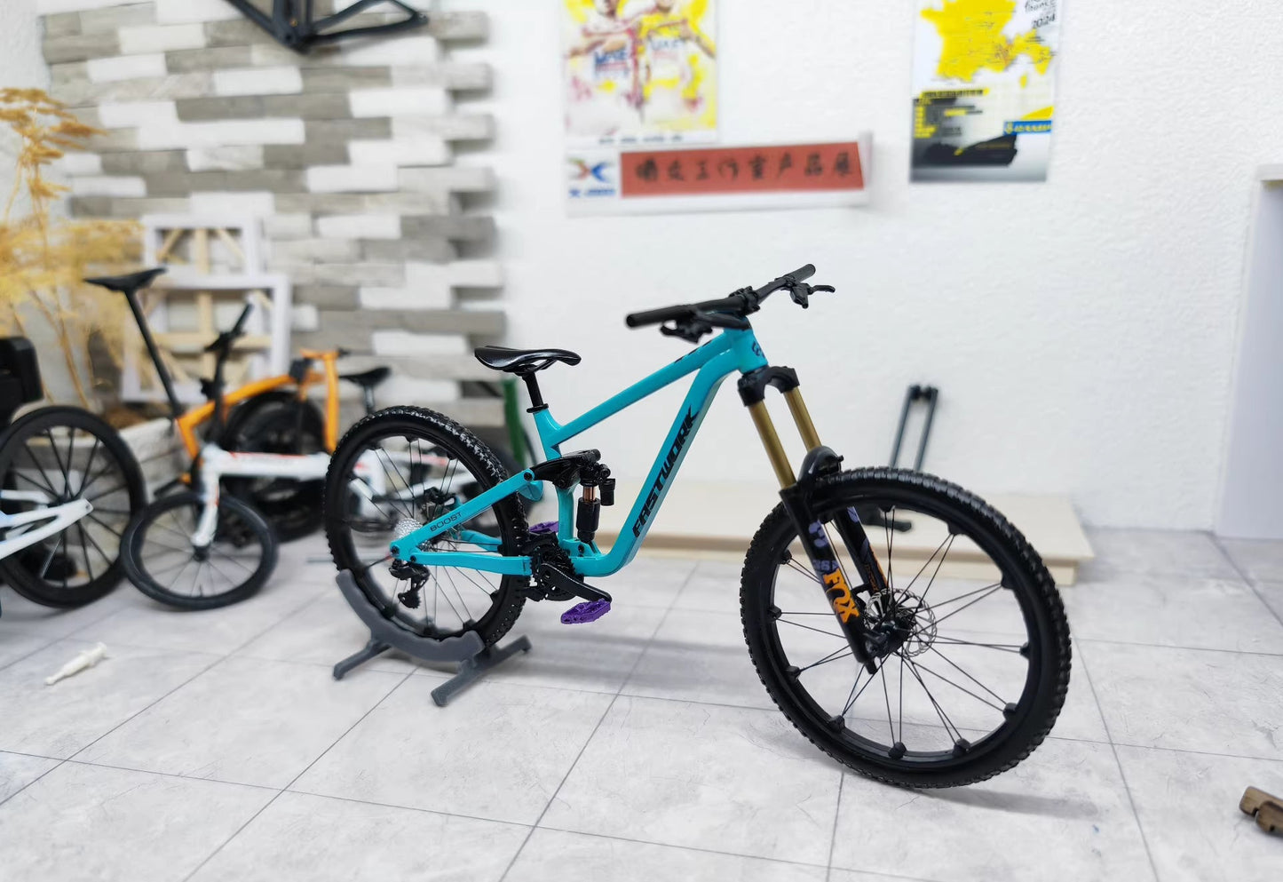 Himalo Fastwork Full Suspension MTB Scale Model | Miniature Bike Model