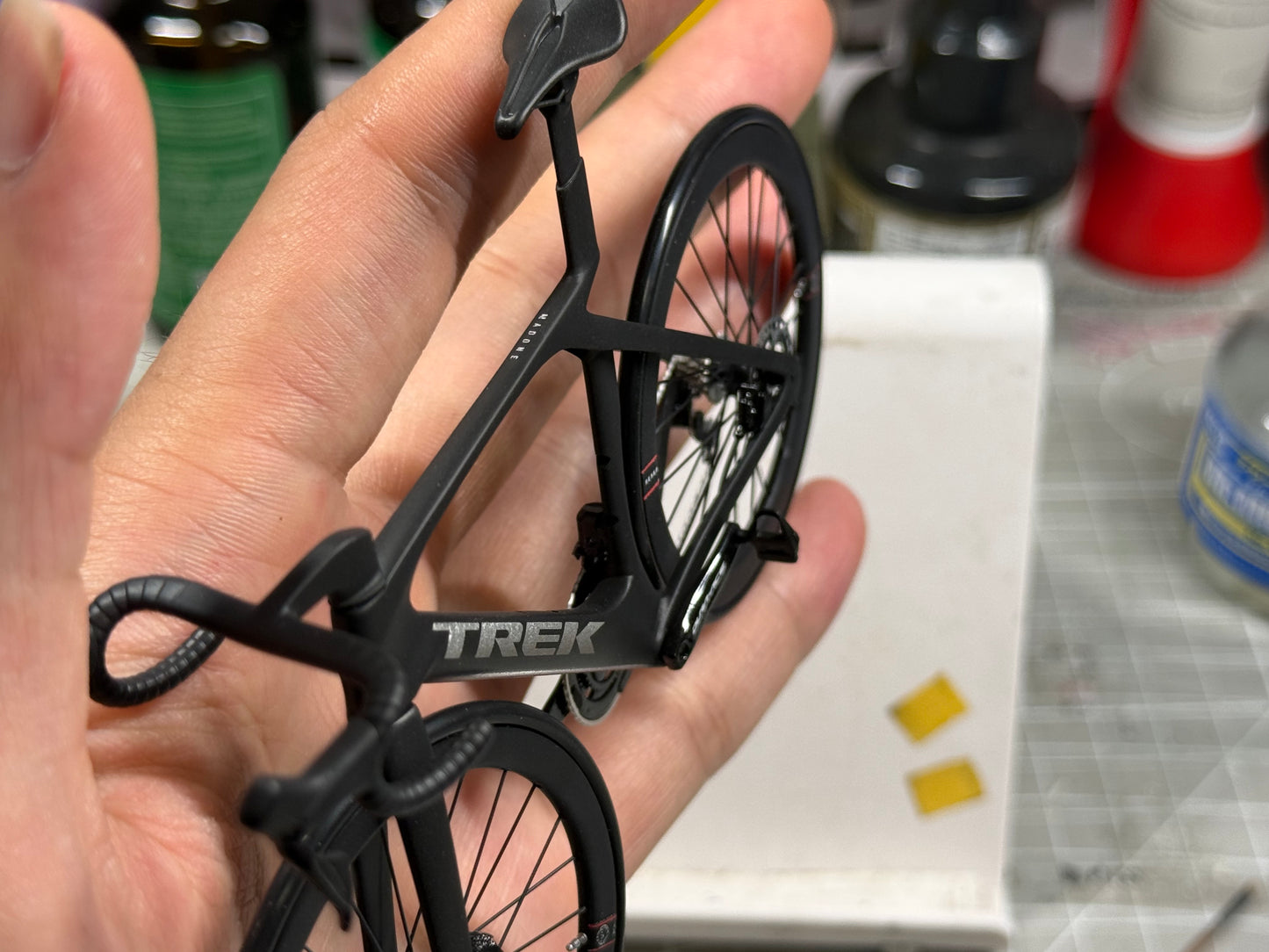 Trek Madone Gen8 Black Miniatures Model 1:12 Roadbike | Scale Models | Dura Ace Reserve Wheelset Custom-Made Ultra Realistic