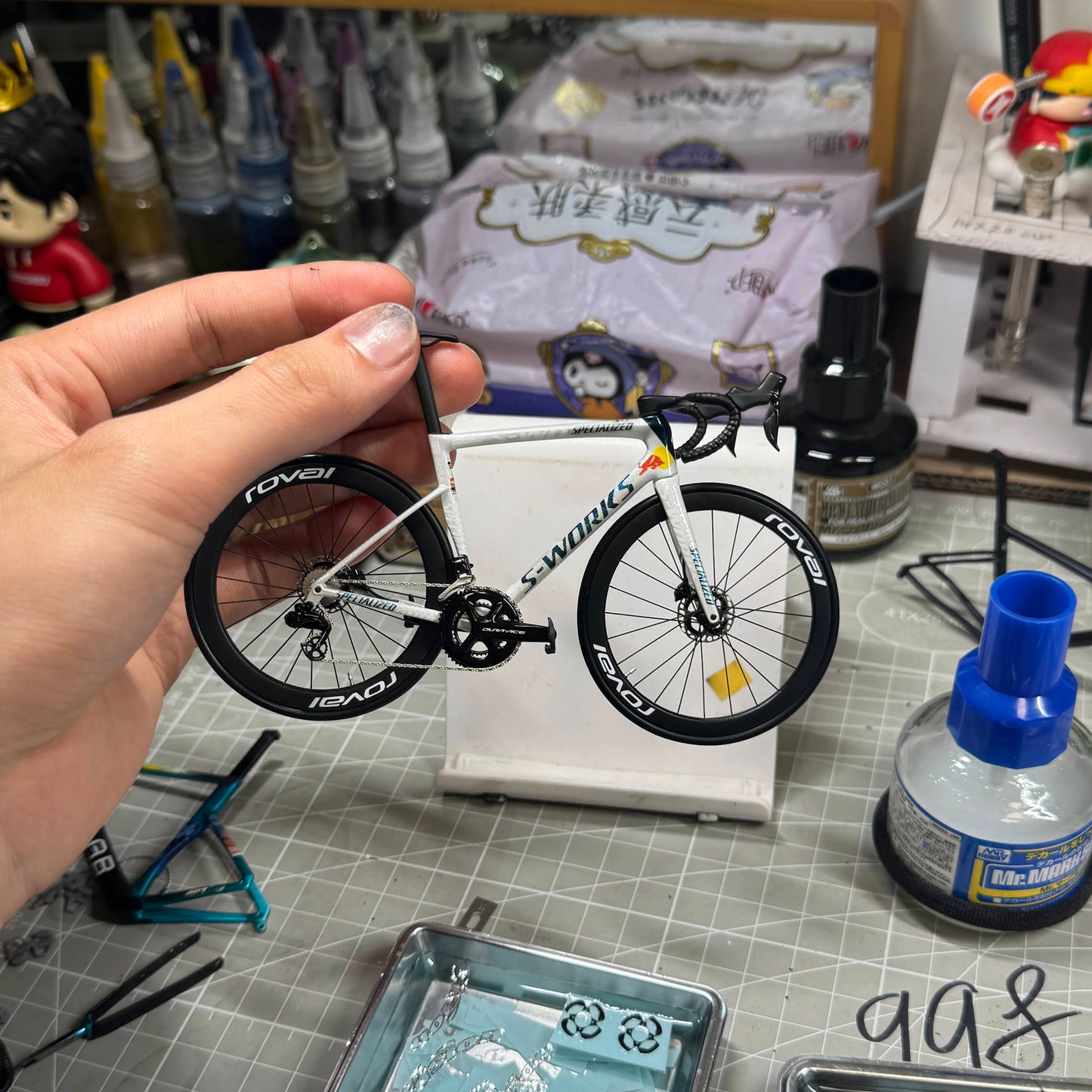 Specialized Tarmac SL8 LTD Red Bull BORA Hansgrohe Edition Miniatures Model 1:12 | Redbull Sworks Roadbike | Scale Models