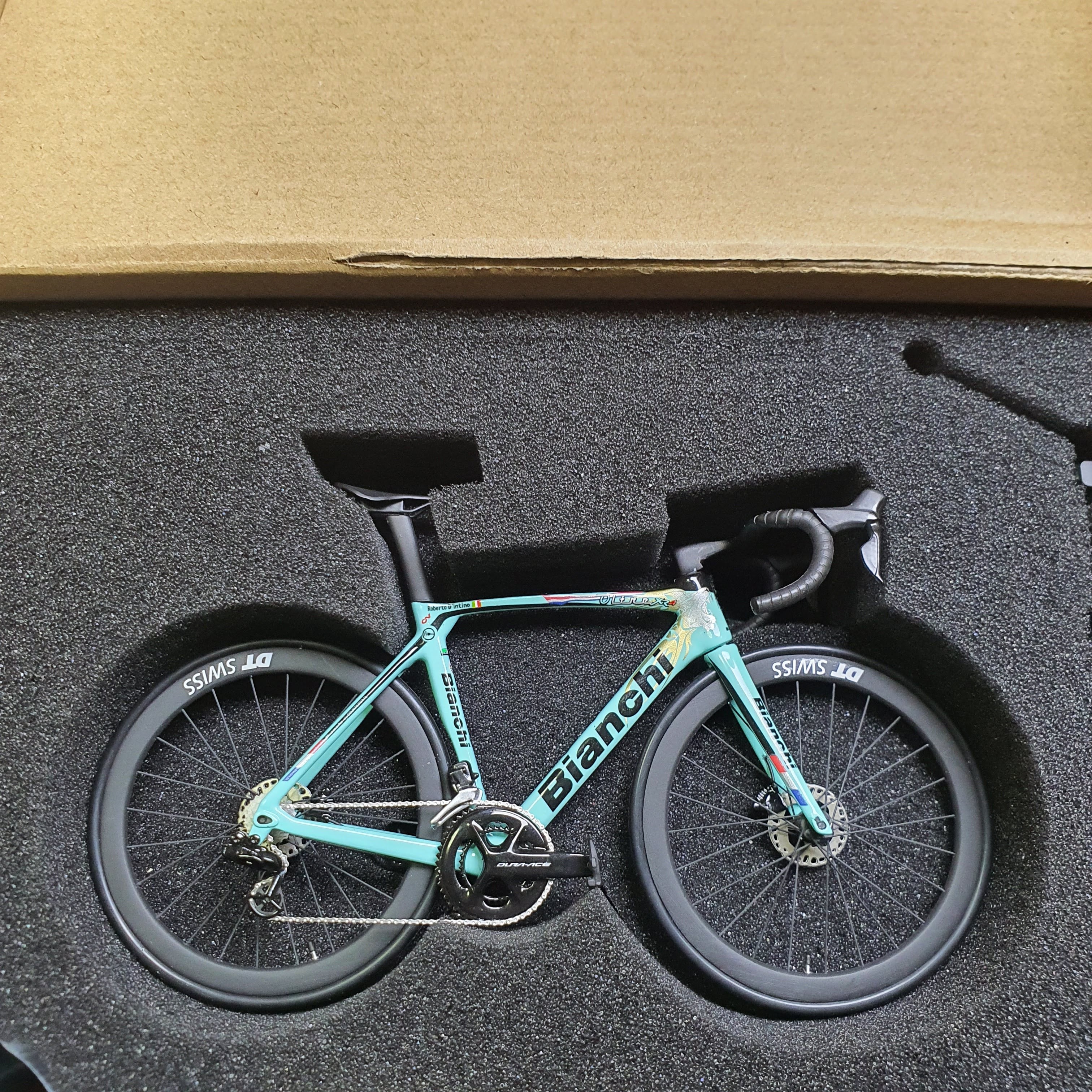 Bianchi Oltre XR4 Specialissima Miniaturmodell 1 12 Rennrad Geschenk Miniature Cycling