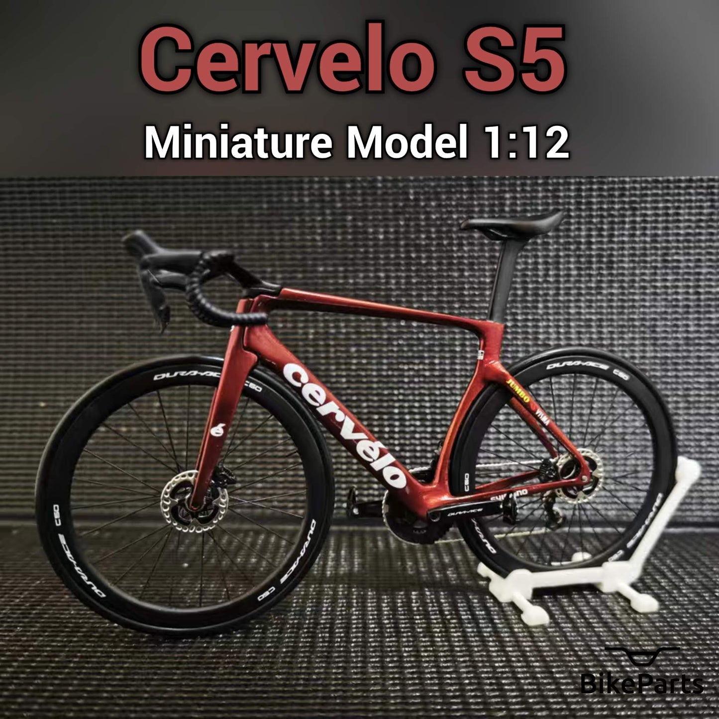 Cervelo S5 Miniature Modello 1:12 Bici da strada | Regalo Jumbo Visma per il tuo compagno o te stesso | Modello in scala | Ultra realistico su misura