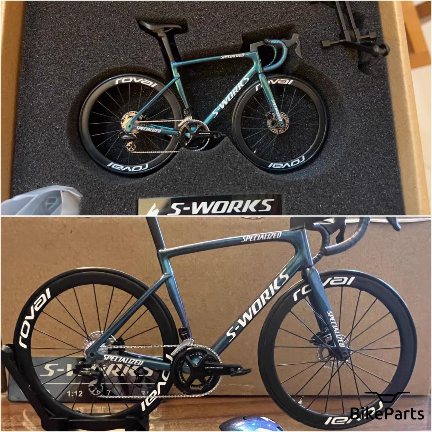 Specialized Miniatures Model 1:12 Sworks SL7 SL8 Venge Aethos Roadbike | Present till din kompis eller dig själv Skalmodell