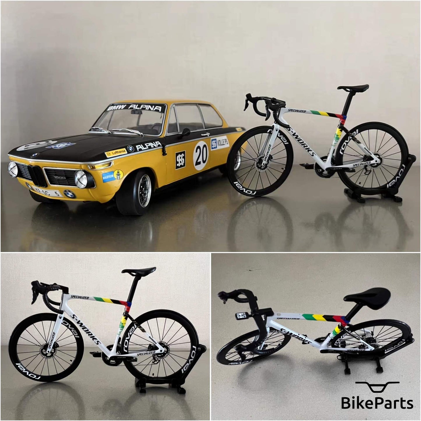 Miniaturas especializadas modelo 1:12 Sworks SL7 SL8 Venge Aethos Roadbike | Presente para seu companheiro ou para você mesmo Modelo em escala