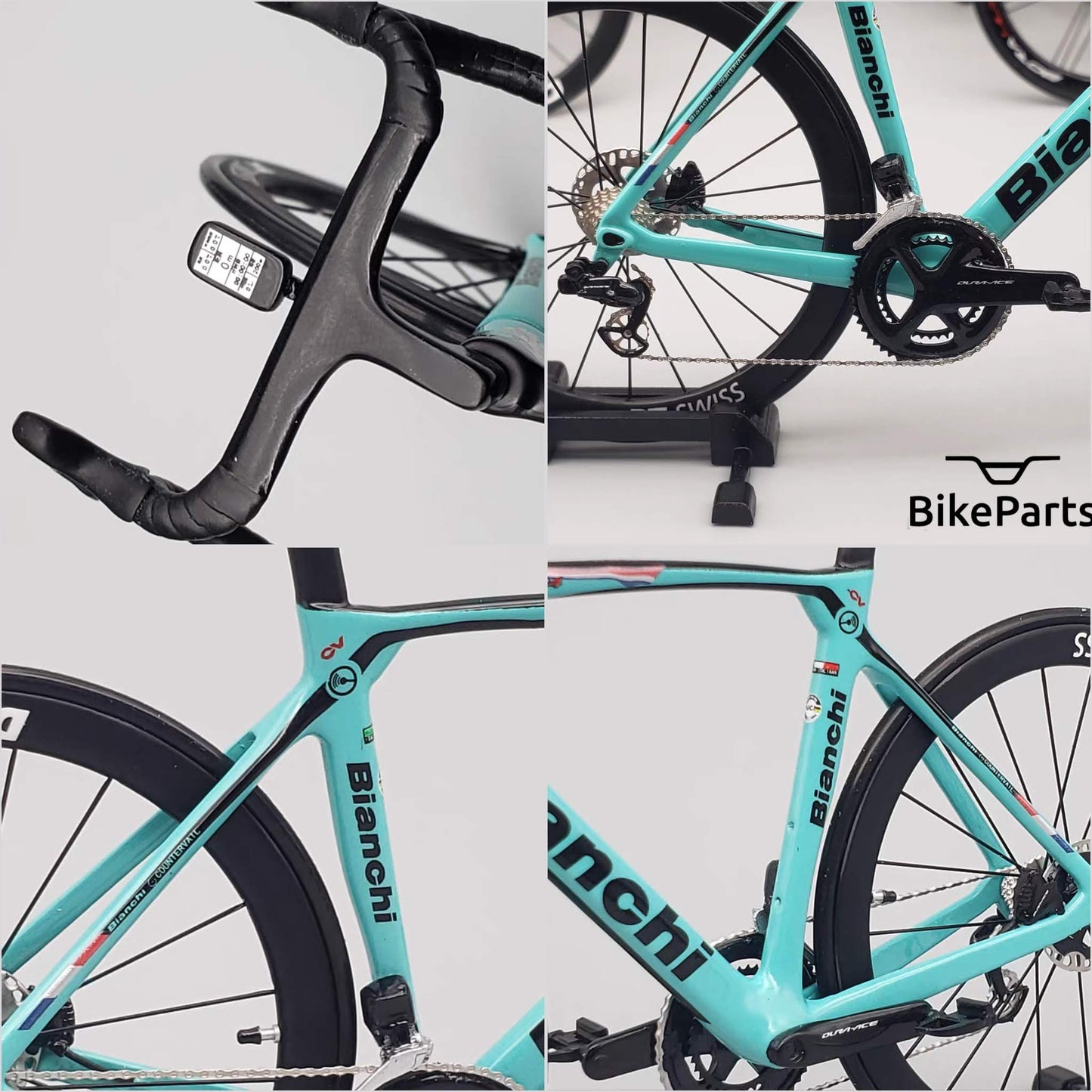 Bianchi Oltre XR4 Specialissima Miniatures Model 1:12 Roadbike | Present till din partner eller dig själv | Skalmodell | Skräddarsydd ultrarealistisk