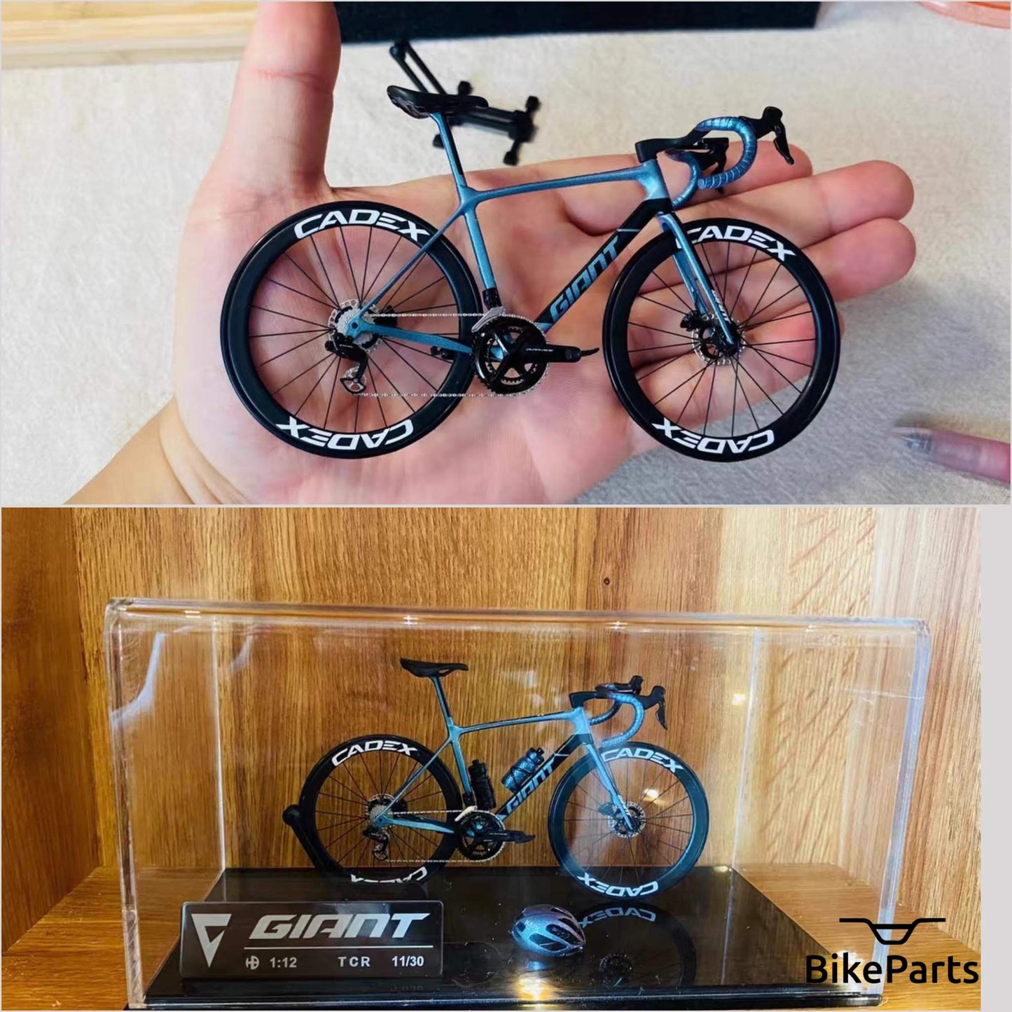 Giant TCR Advanced SL Disc Miniatures Model 1:12 racefiets | Sunweb Cadeau voor je partner of jezelf | Schaalmodel I Op maat gemaakt Ultra realistisch