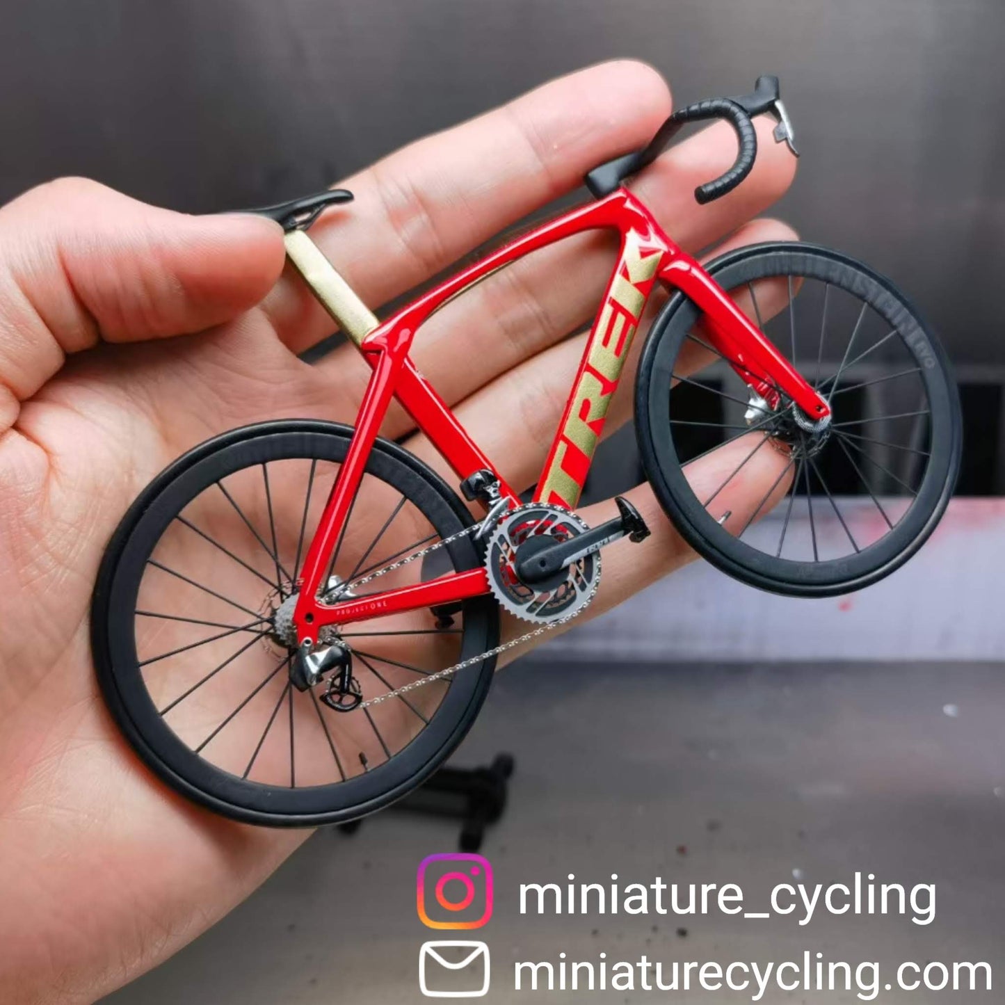 Trek Madone Gen 6 7 Miniatures Model 1:12 Roadbike | Present till din partner eller dig själv | Skalmodell | Skräddarsydd ultrarealistisk